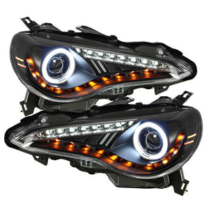 Spyder Headlight HALO Projector Black DRL/LED for 2013+ Scion FR-S/ BRZ [ZN6] PRO-YD-SFRS12-CCFL-BK
